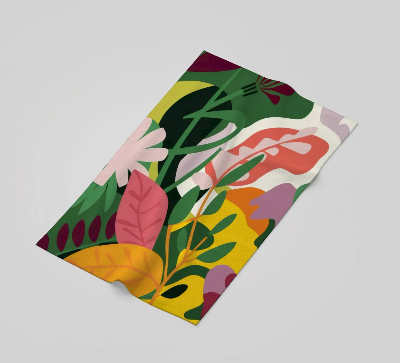 Flamingo's Abstract Jungle beach towel by Thistle Bloom