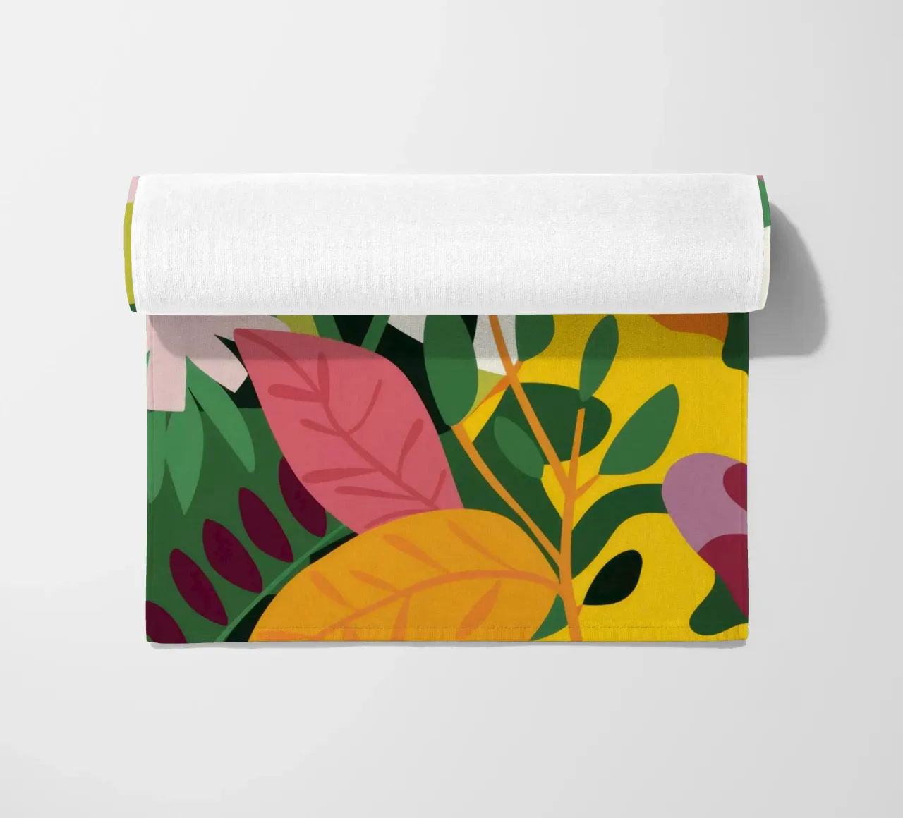 Flamingo's Abstract Jungle beach towel by Thistle Bloom