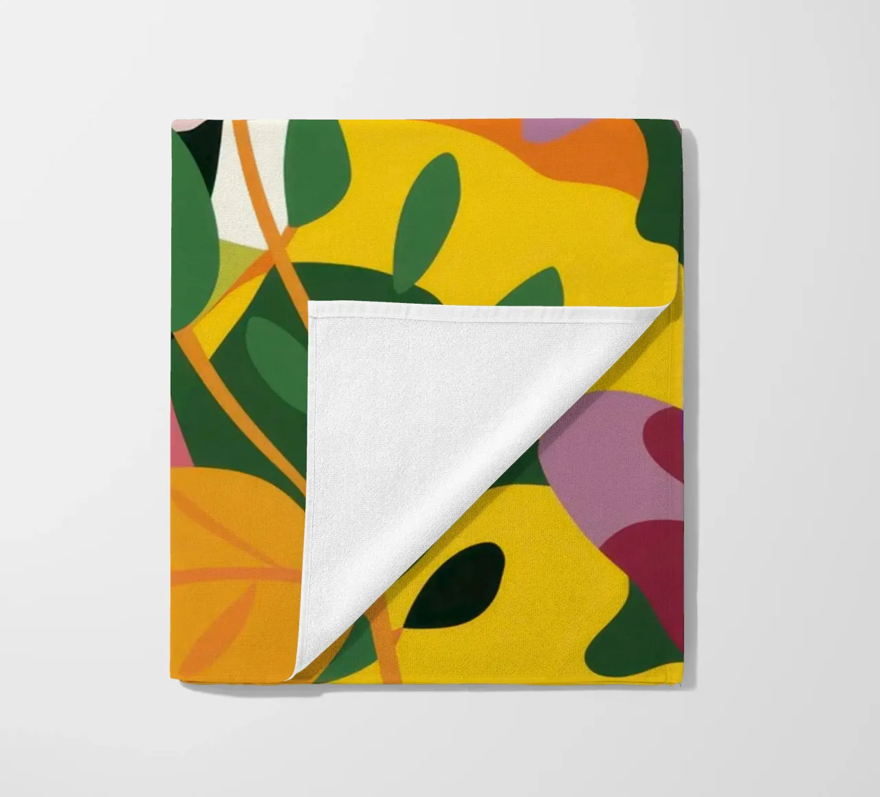 Flamingo's Abstract Jungle beach towel by Thistle Bloom