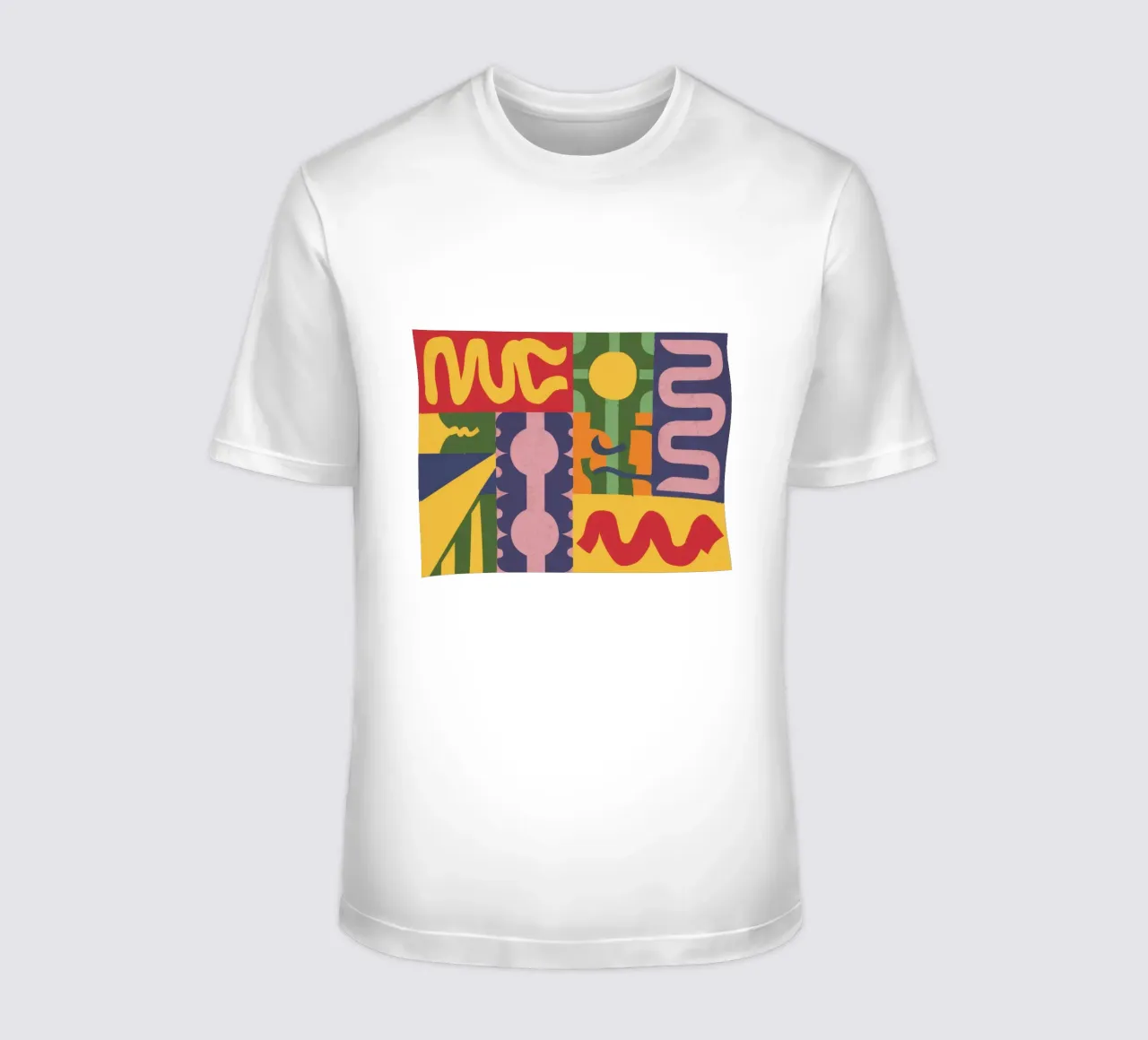 Modern Abstract Totem T-Shirt von Line Fable