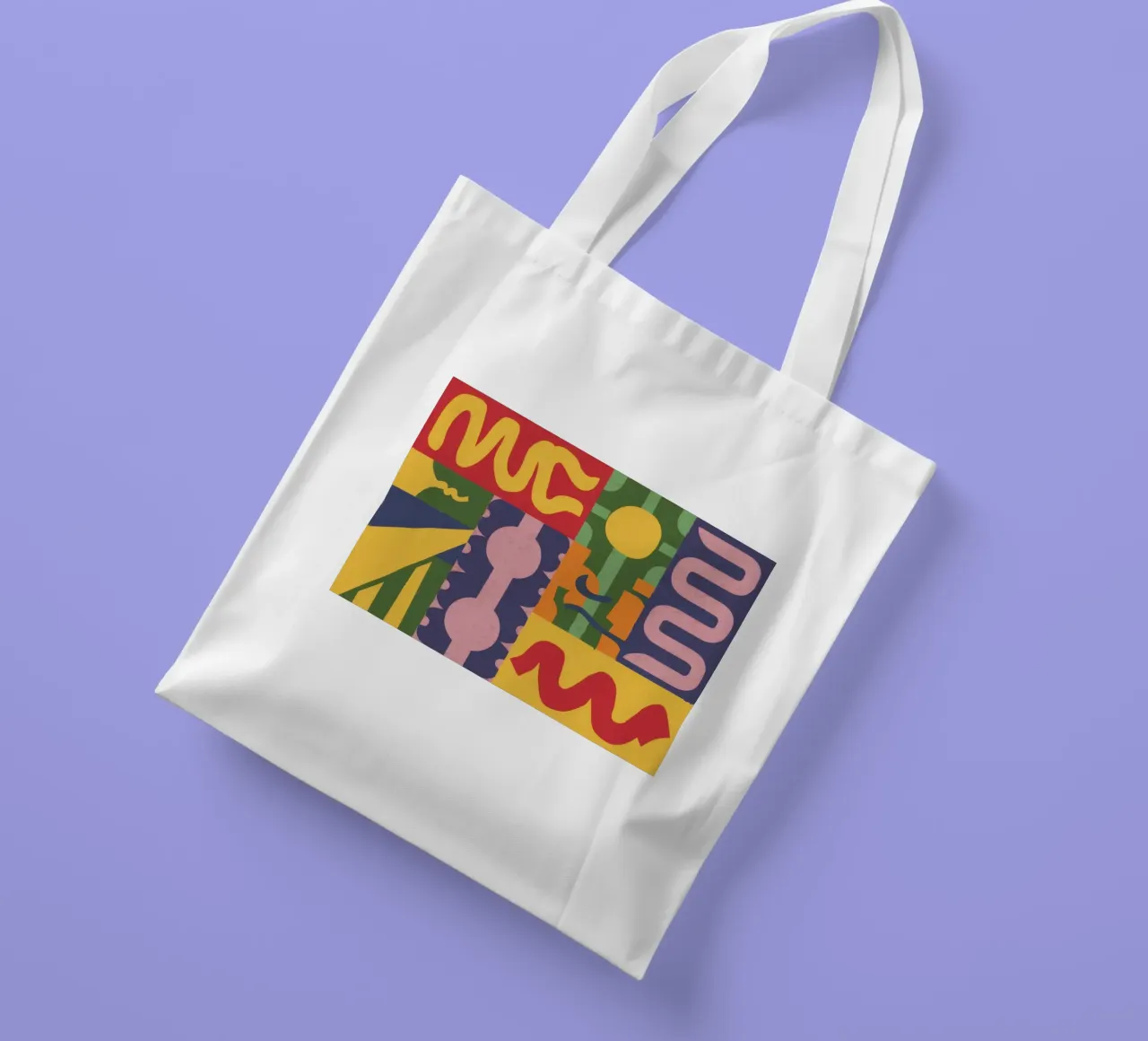 Modern Abstract Totem tote bag by Line Fable