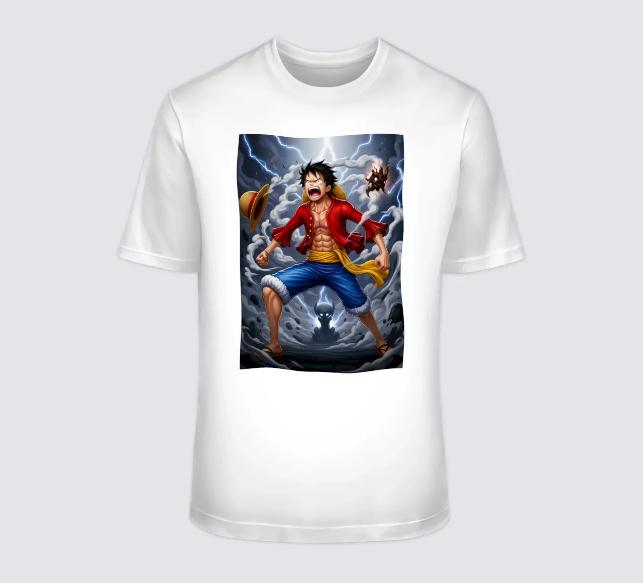 Monkey D Luffy - One Piece illustration t-shirt by Lembayung art