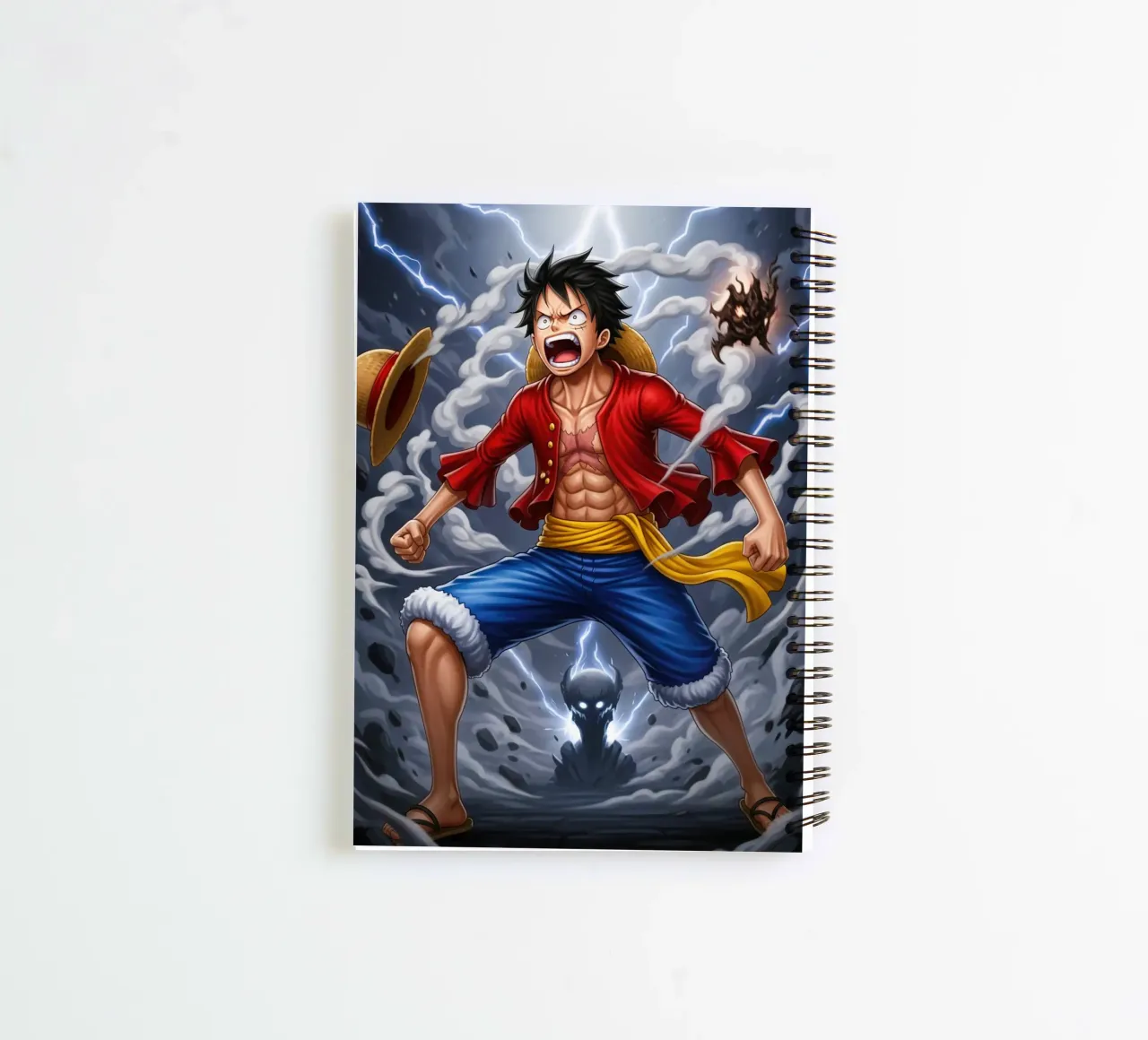 Monkey D Luffy - One Piece illustration spiral notebook by Lembayung art