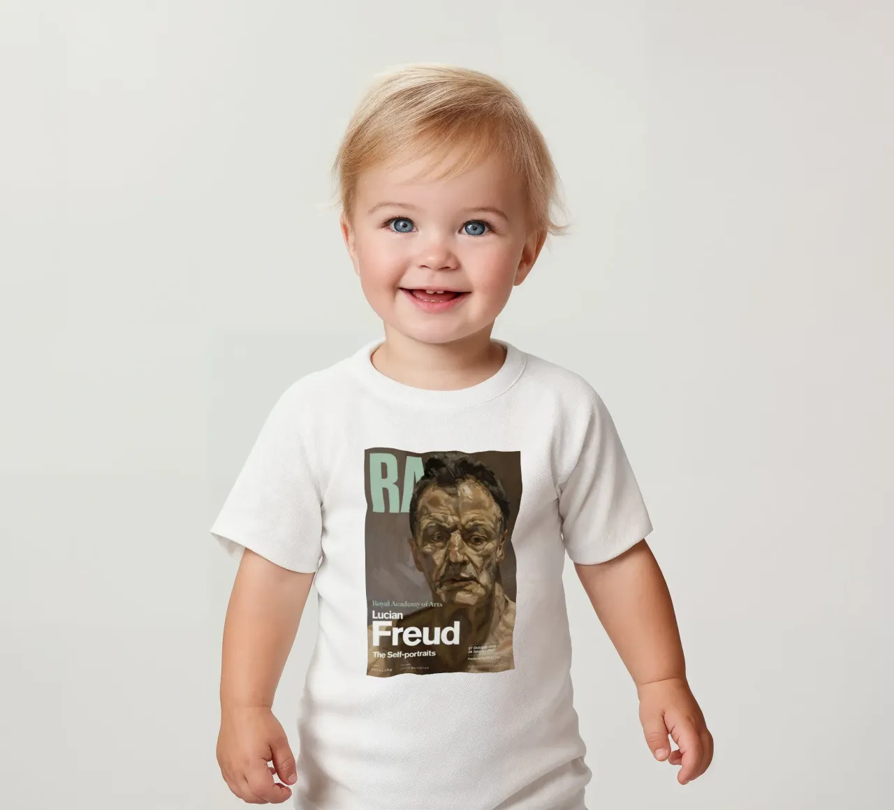 The Self Portraits - Lucian Freud baby t-shirt by julyebayprint
