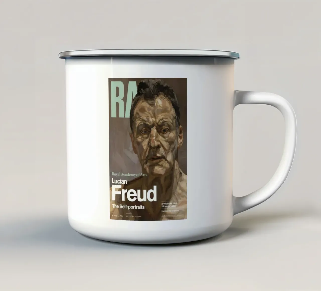 Gli autoritratti - Lucian Freud tazza in smalto da julyebayprint
