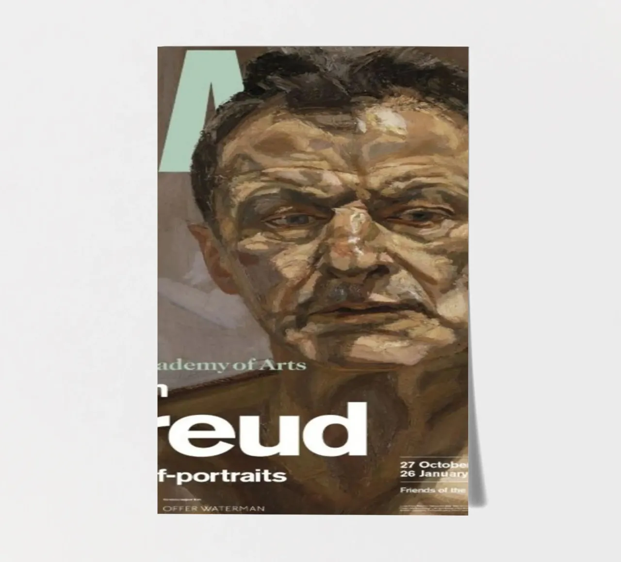 The Self Portraits - Lucian Freud sticker sheet by julyebayprint