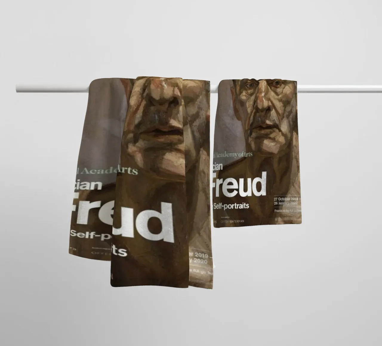 Gli autoritratti - Lucian Freud asciugamano da bagno da julyebayprint