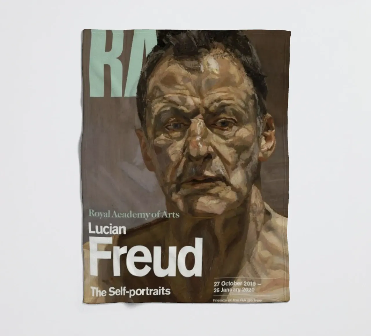 The Self Portraits - Lucian Freud fleece blanket by julyebayprint