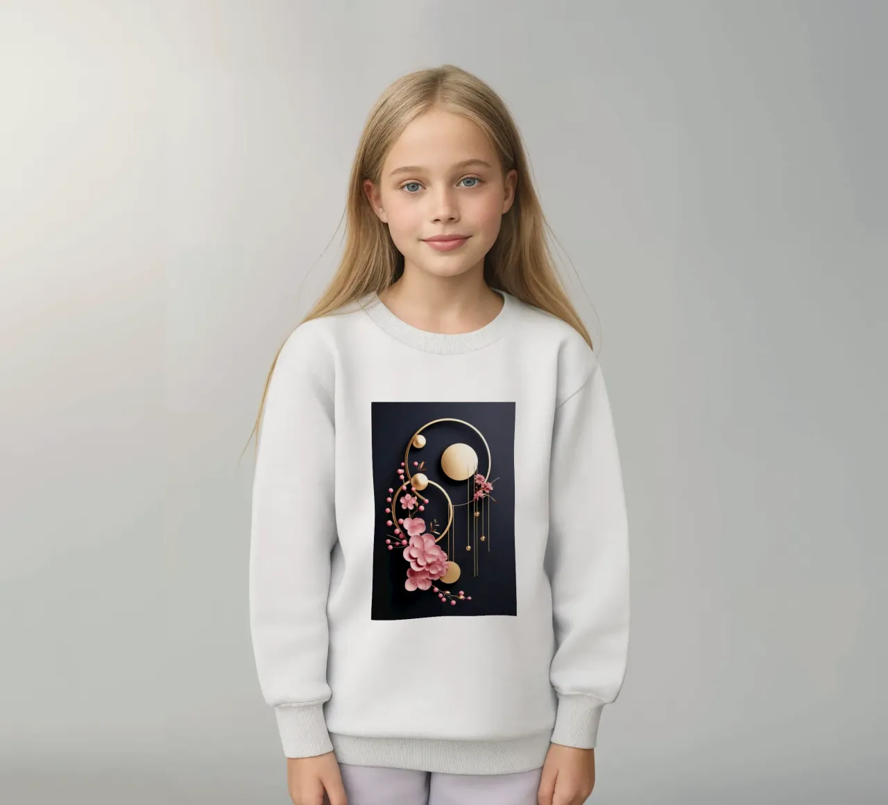 Bubblegum Astratto Minimalista Estetico Floreale 4 felpa bambino da Tameo