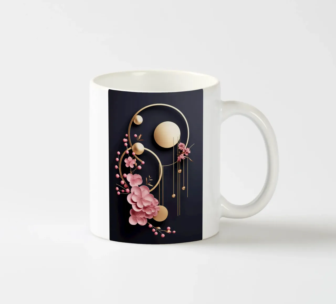 Bubblegum Astratto Minimalista Estetico Floreale 4 tazza in ceramica da Tameo