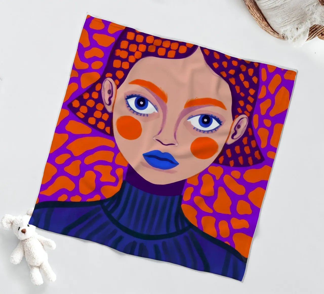 Sguardo di bellezza modellato coperta in pile da Frosh Pallete