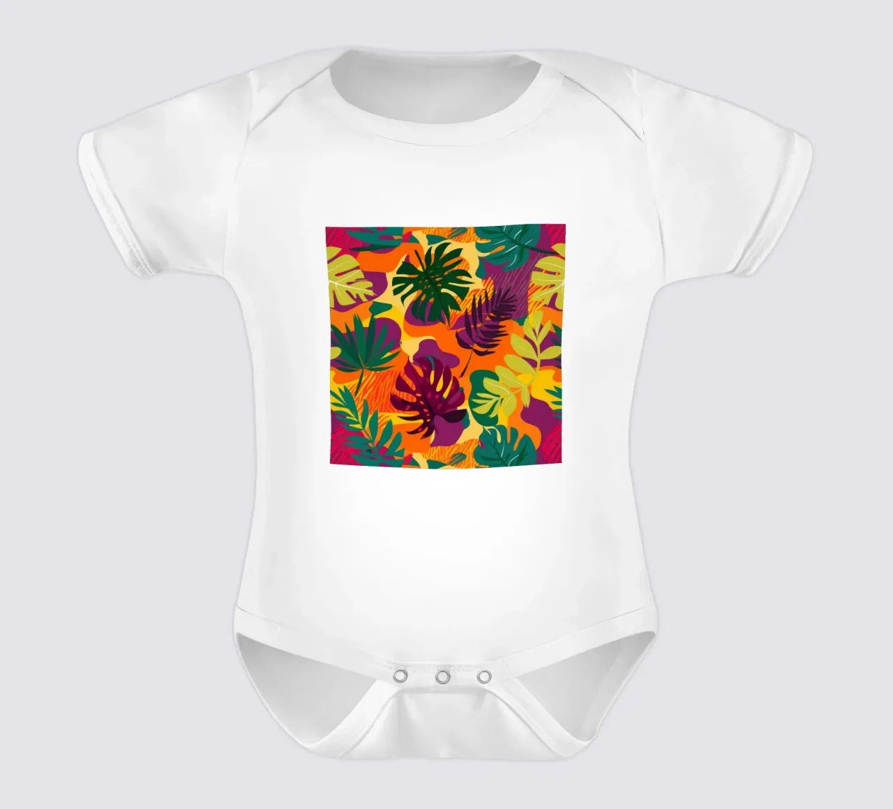 Modello tropico infuocato body neonato maniche corte da Line Fable