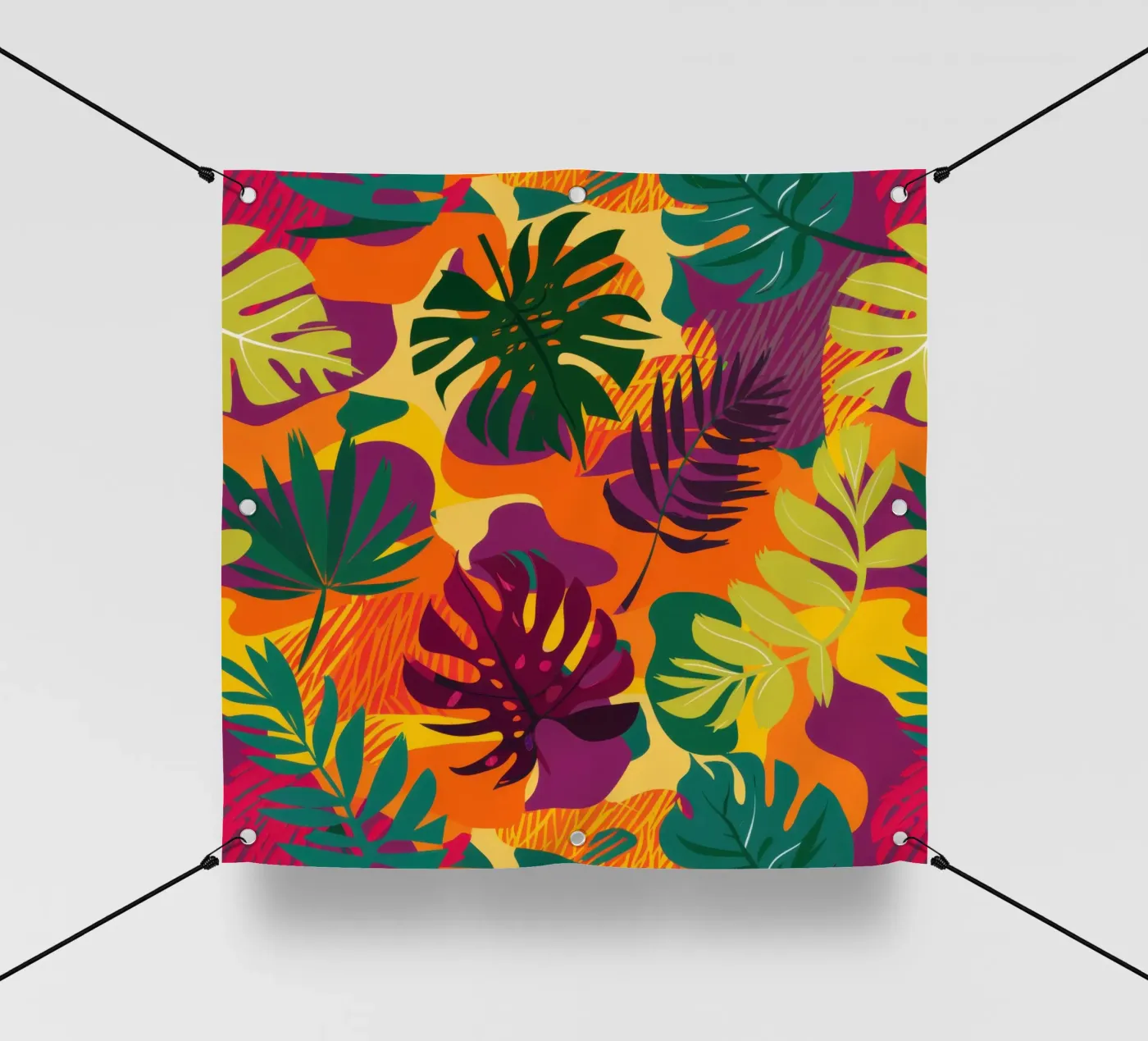 Fiery Tropic Pattern pvc cover by Line Fable