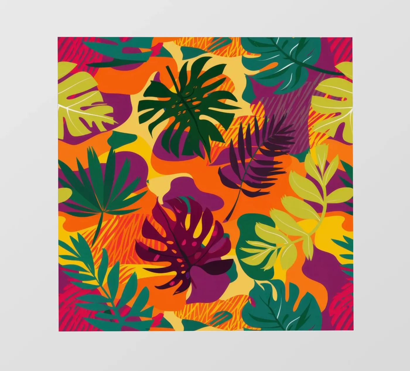 Fiery Tropic Pattern pvc cover by Line Fable