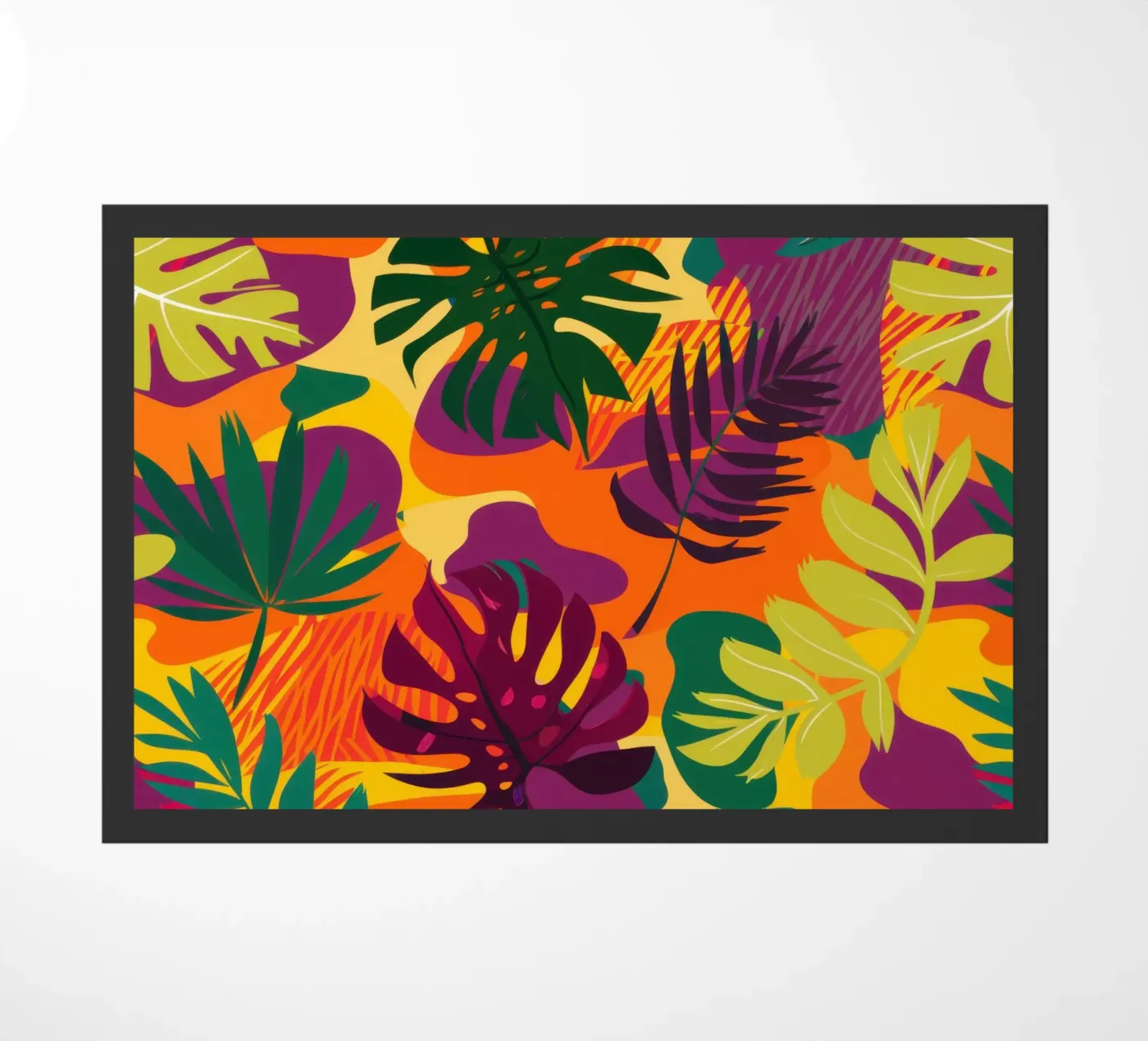 Fiery Tropic Pattern doormat by Line Fable