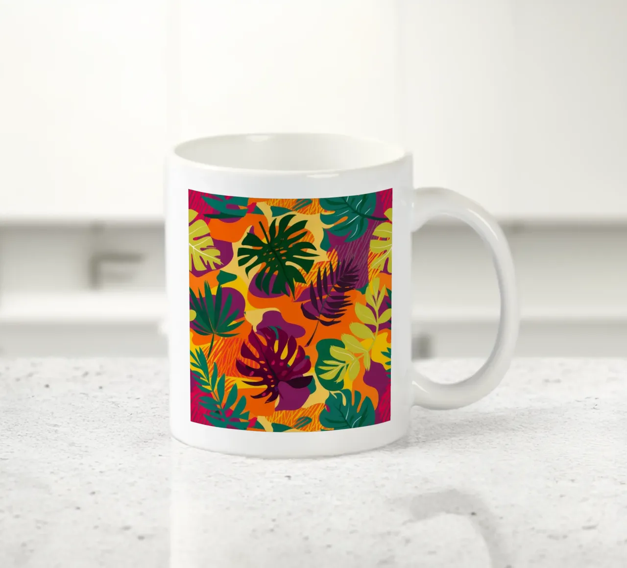 Modello tropico infuocato tazza in ceramica da Line Fable