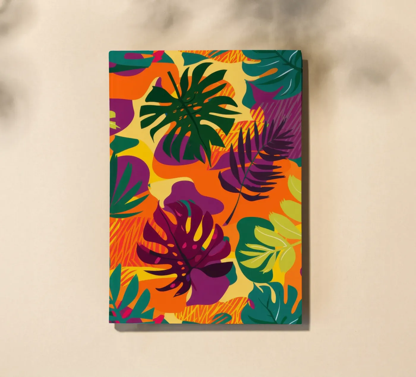 Fiery Tropic Pattern notebook by Line Fable
