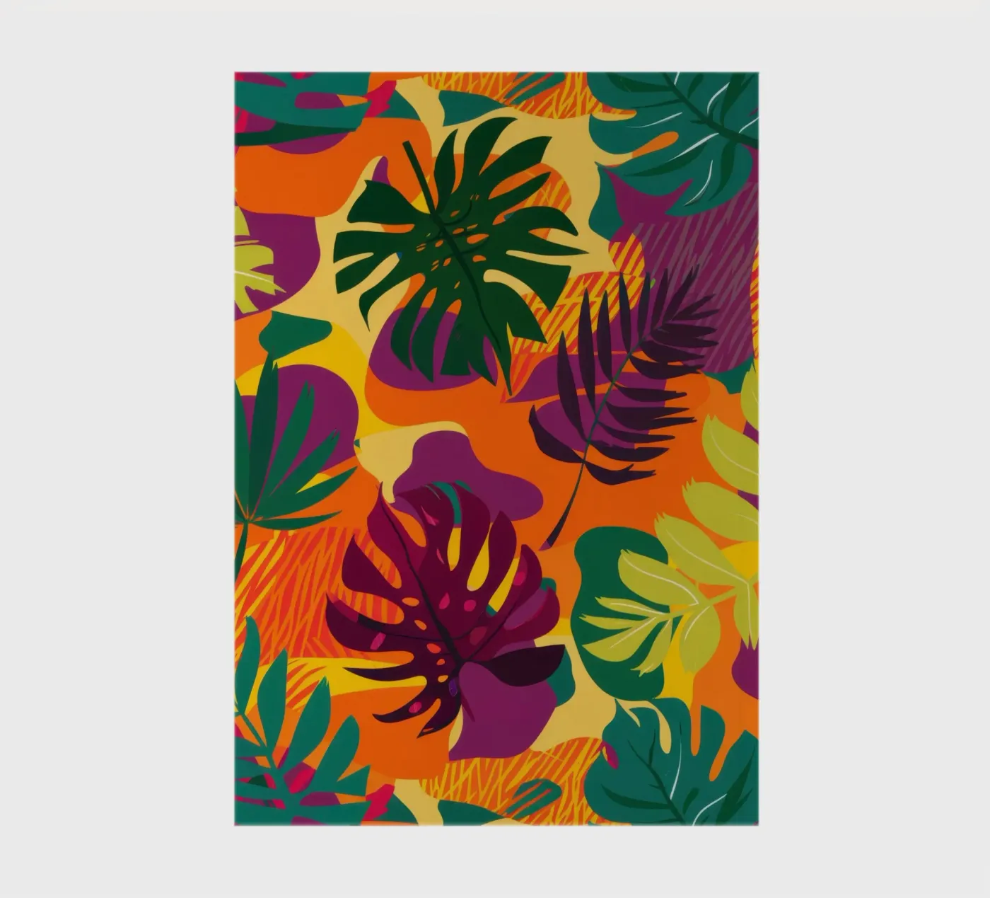 Fiery Tropic Pattern notebook by Line Fable