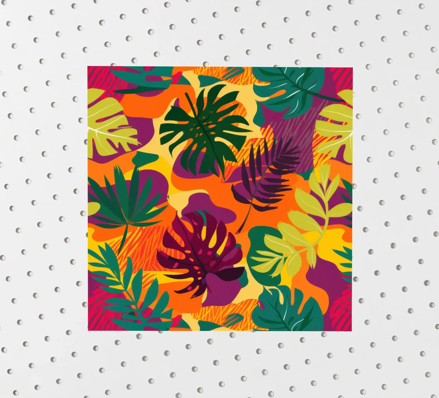 Feuriges Tropenmuster Sticker von Line Fable