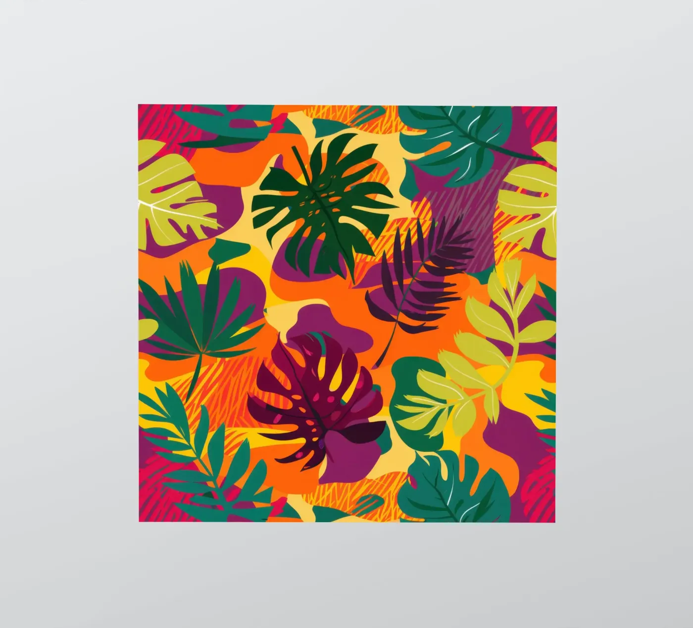 Feuriges Tropenmuster Sticker von Line Fable