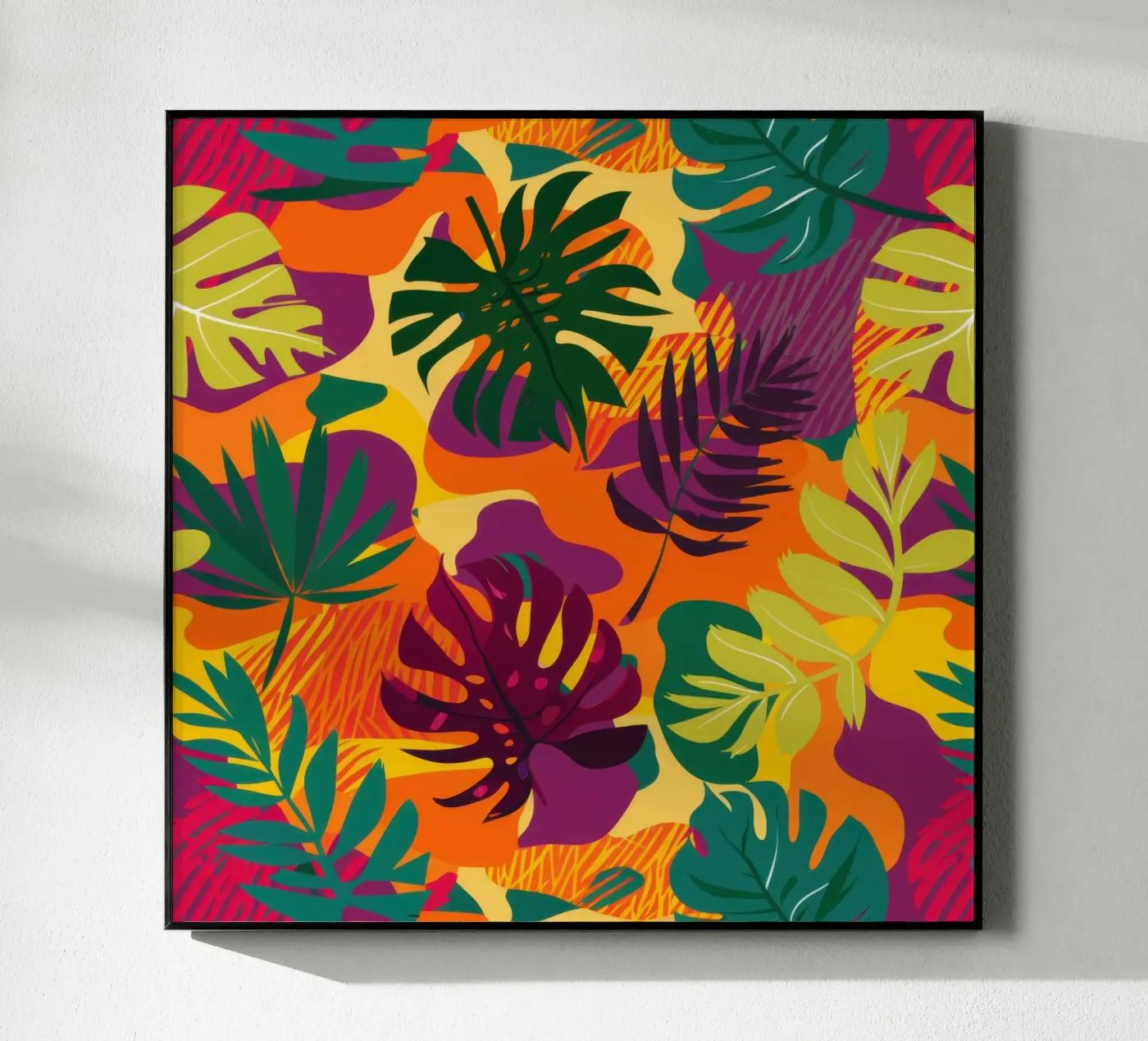 Fiery Tropic Pattern Acryl-Glas von Line Fable