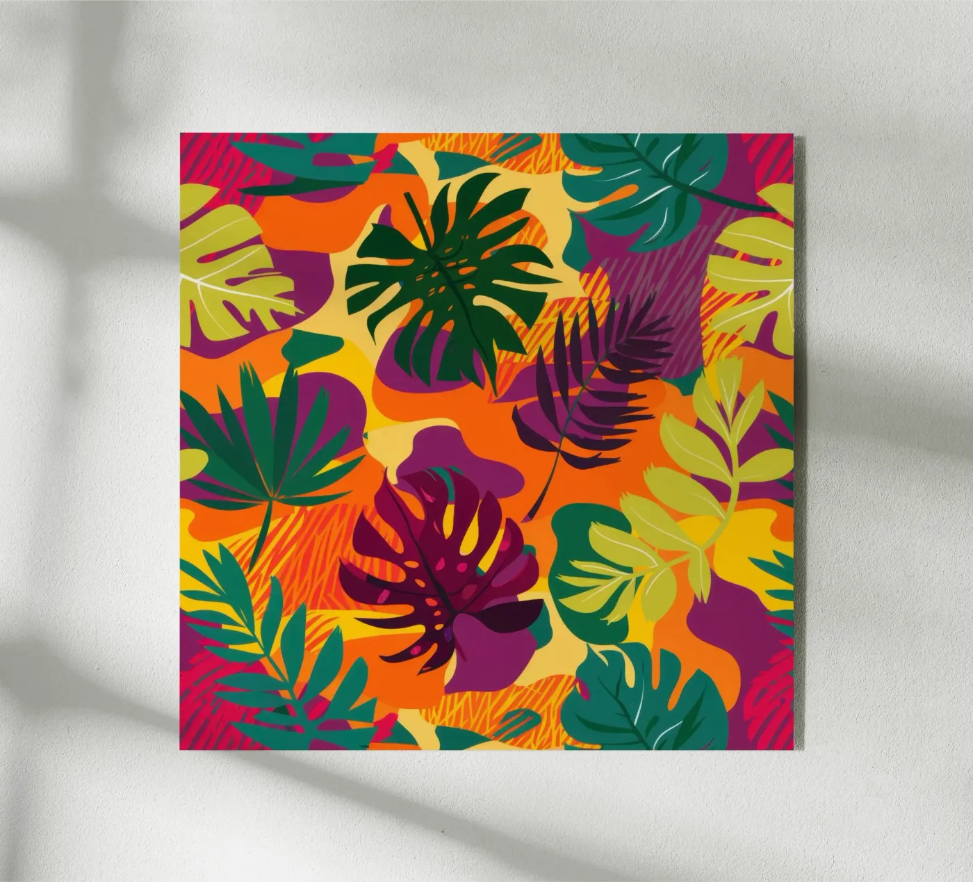 Fiery Tropic Pattern Acryl-Glas von Line Fable