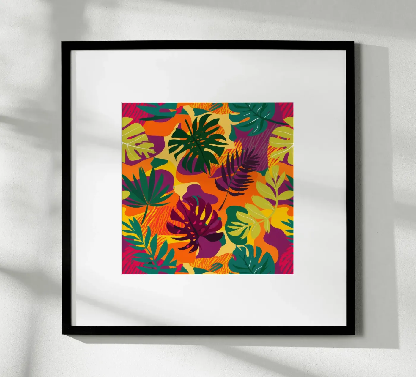 Vurig tropisch patroon poster van Line Fable