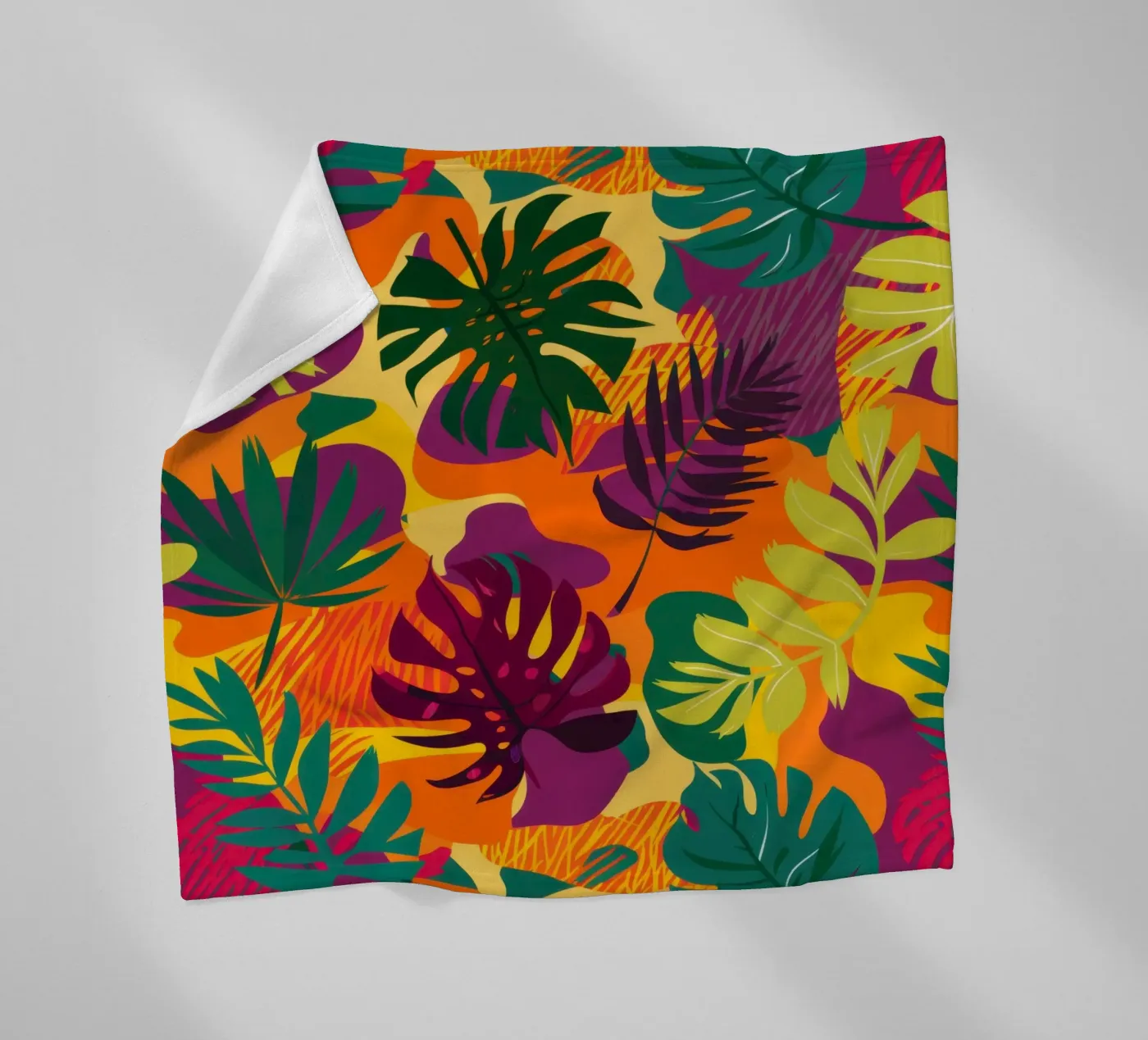 Vurig tropisch patroon fleecedeken van Line Fable