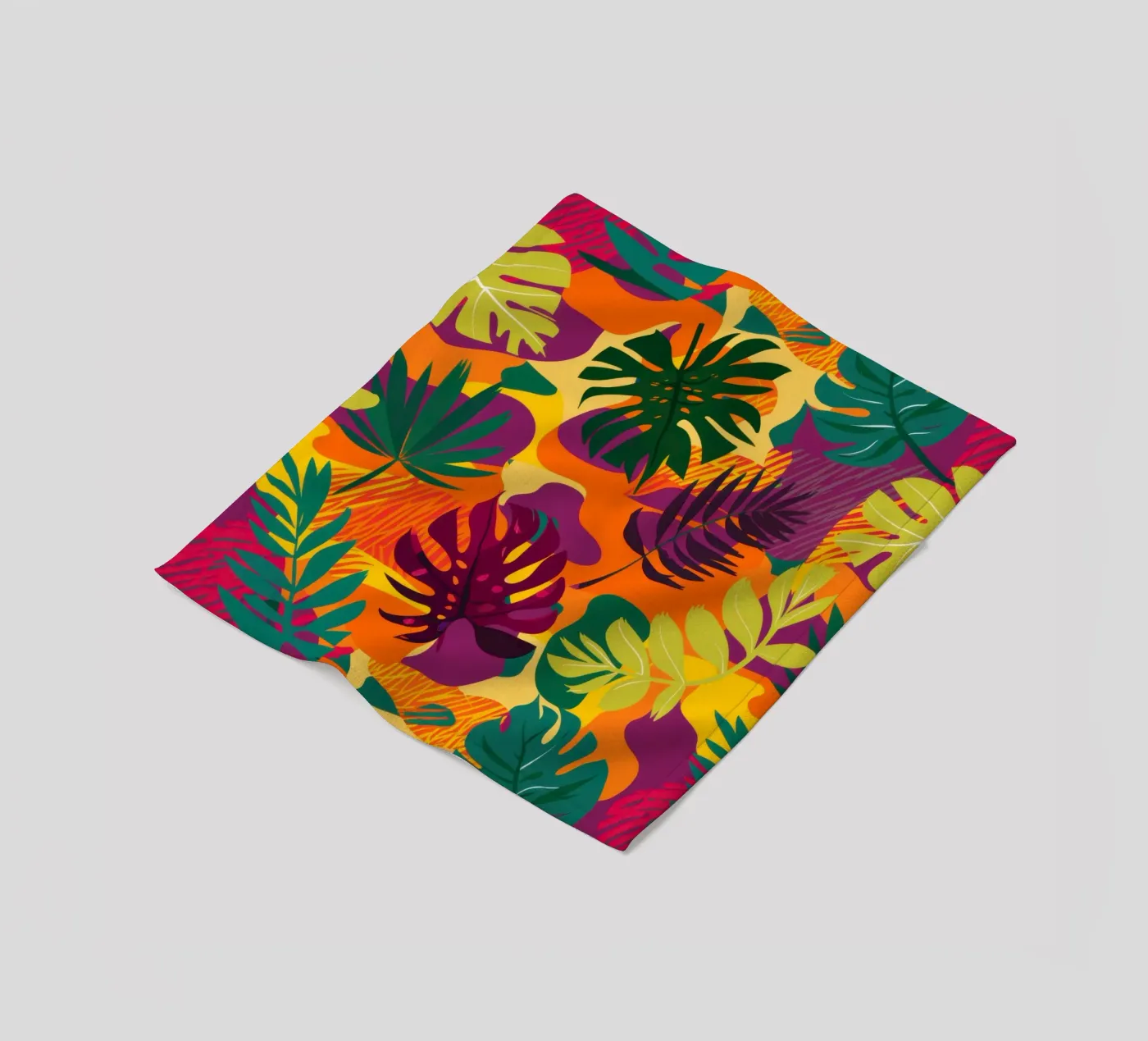 Vurig tropisch patroon fleecedeken van Line Fable