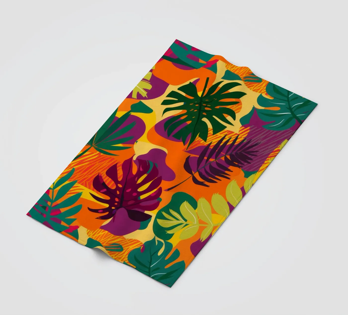 Vurig tropisch patroon fleecedeken van Line Fable