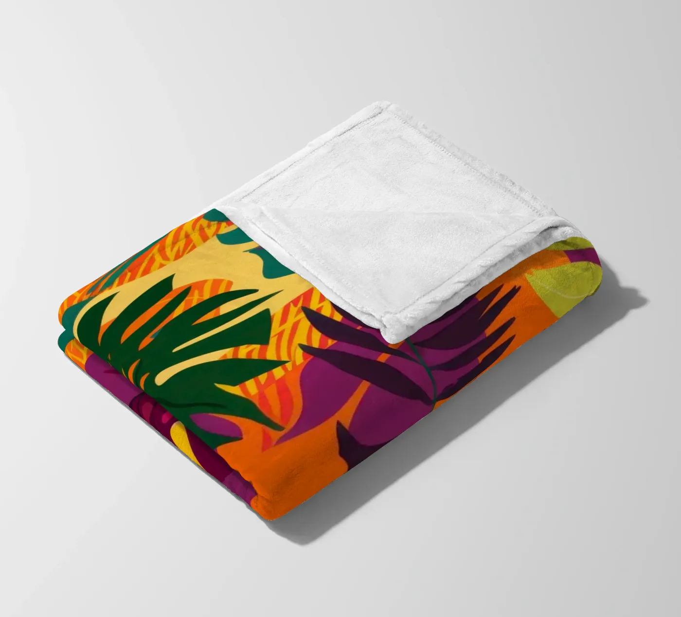 Vurig tropisch patroon fleecedeken van Line Fable