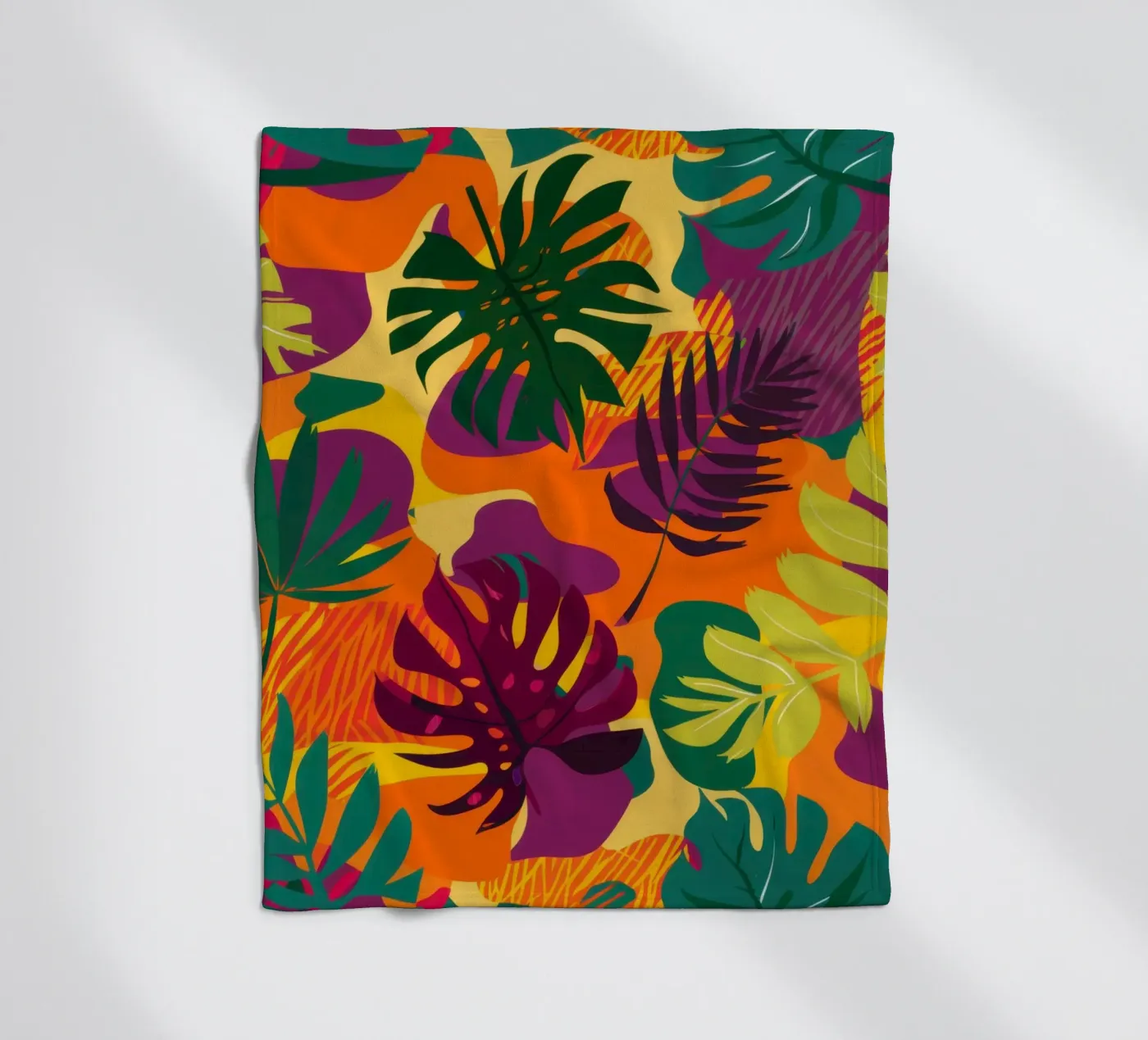 Vurig tropisch patroon fleecedeken van Line Fable