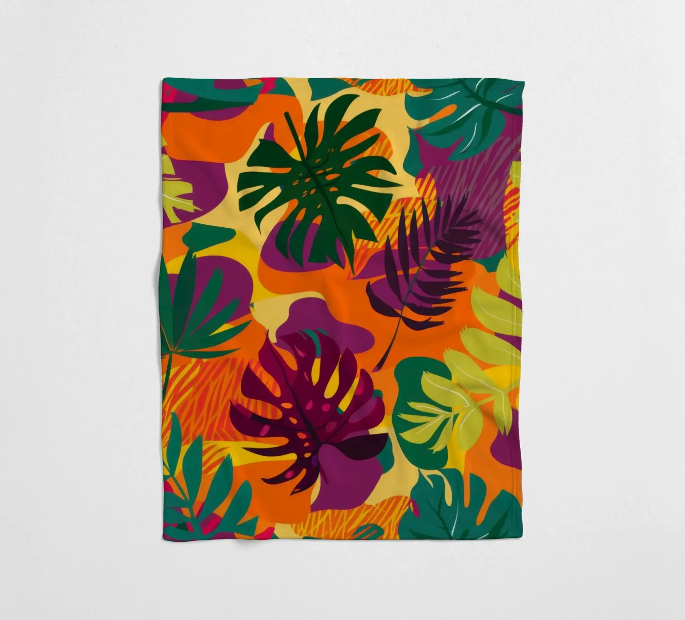 Vurig tropisch patroon fleecedeken van Line Fable
