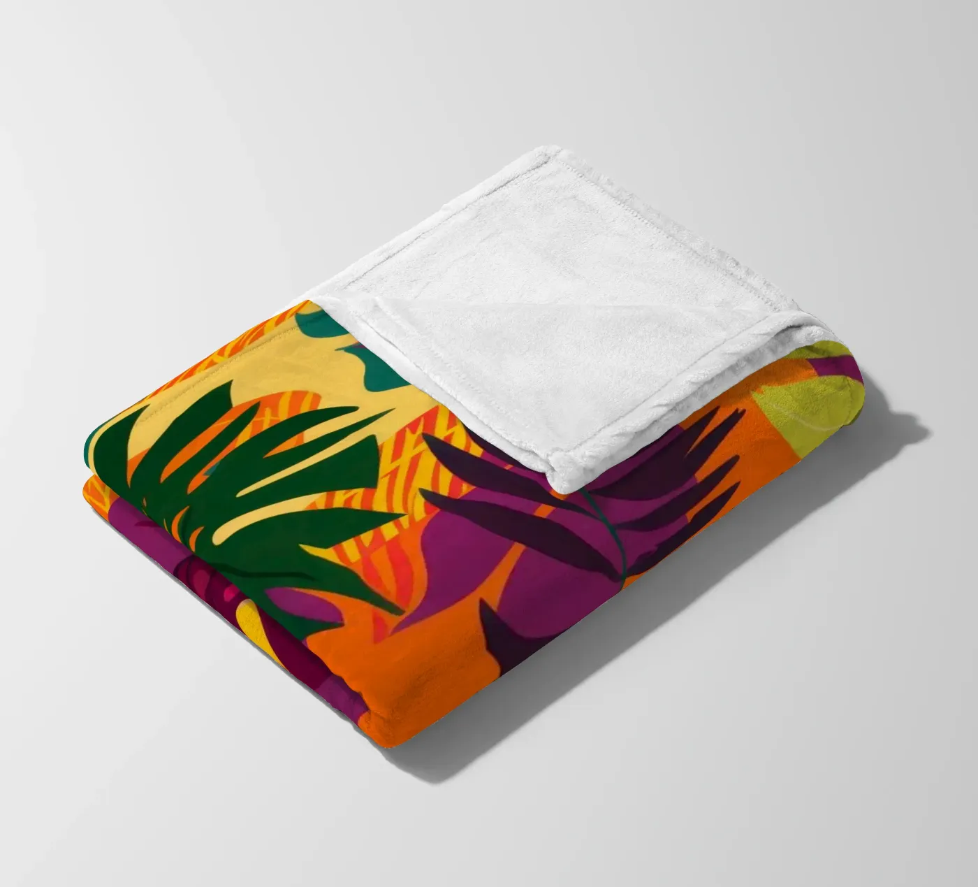 Vurig tropisch patroon fleecedeken van Line Fable