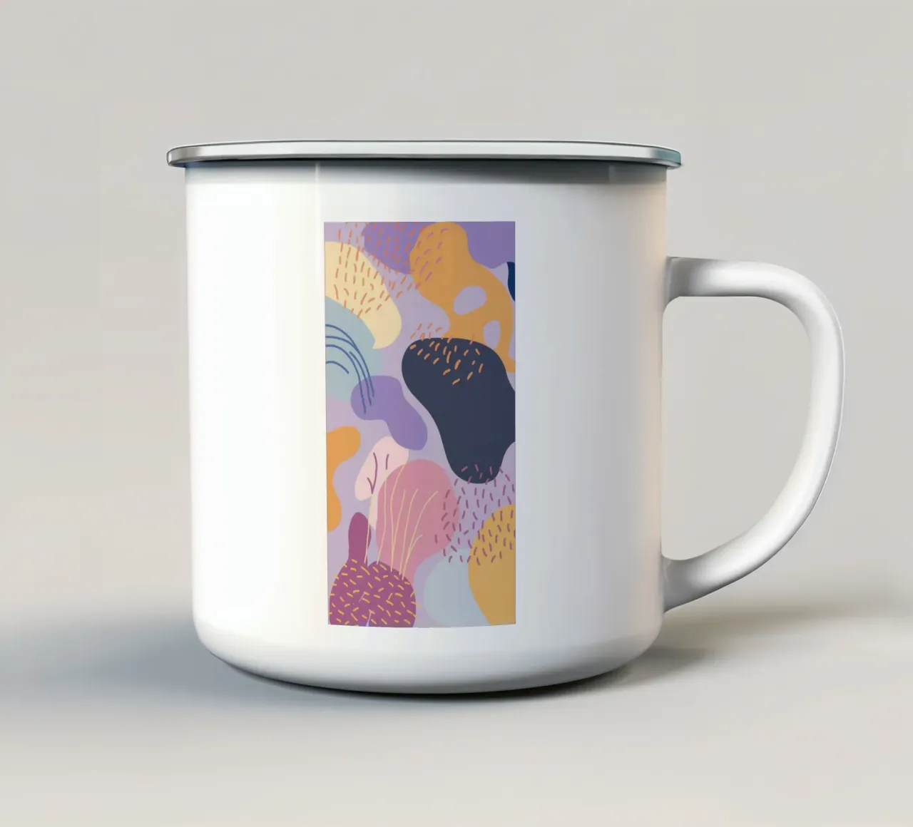 Sogno di ameba pastello tazza in smalto da Thistle Bloom