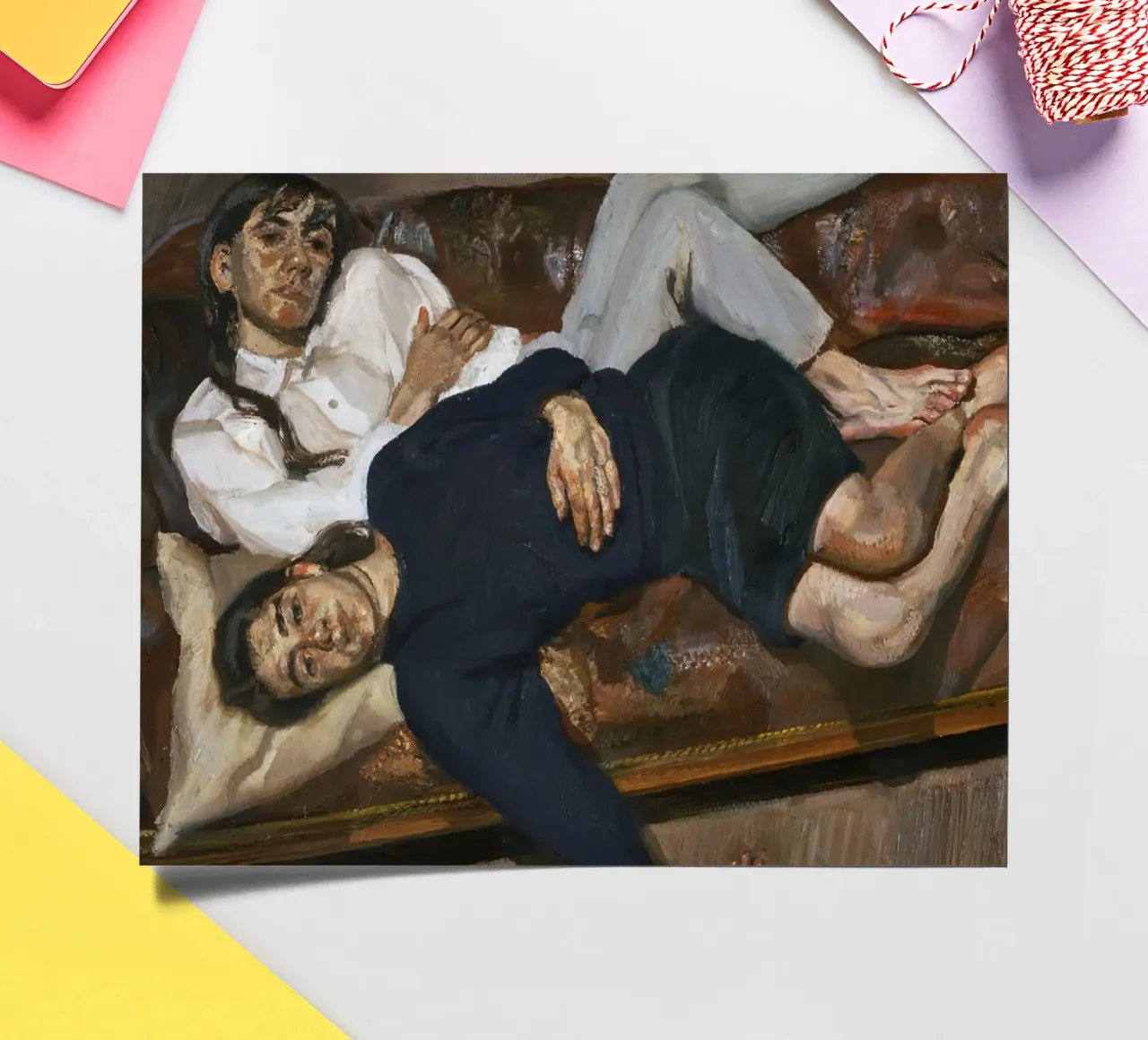 Lucian Freud - Des Ruhmes entkleidet Stickerbogen von julyebayprint