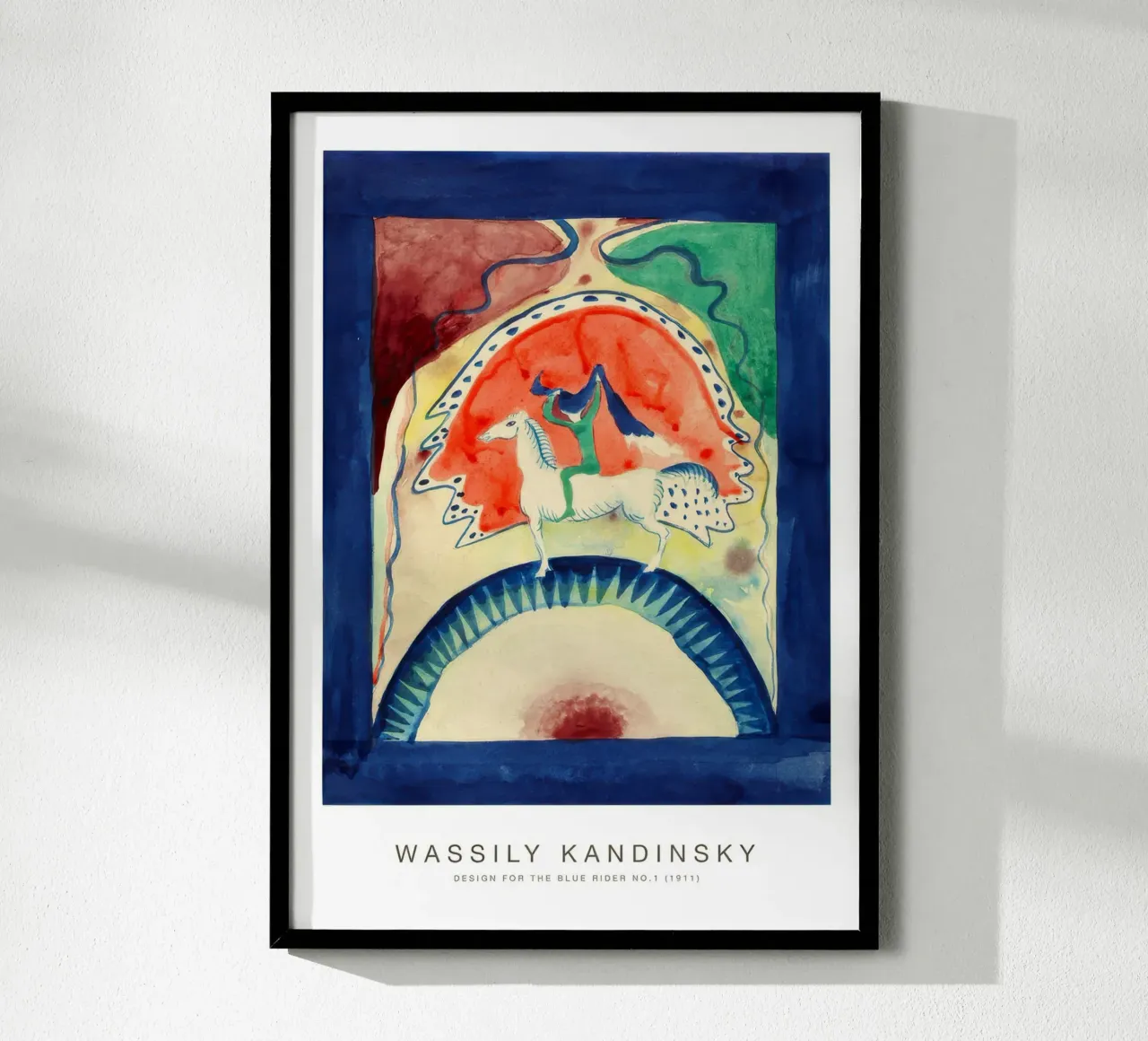 Progetto per il Cavaliere Azzurro n. 1 - Wassily Ksdindky carta hahnemühle da Kakakoi