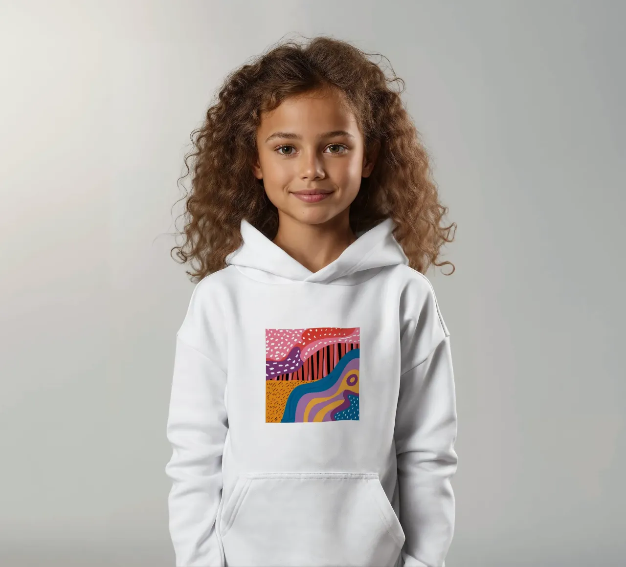 Golvende abstracte rivier kinder hoodie van Lunar Valentina