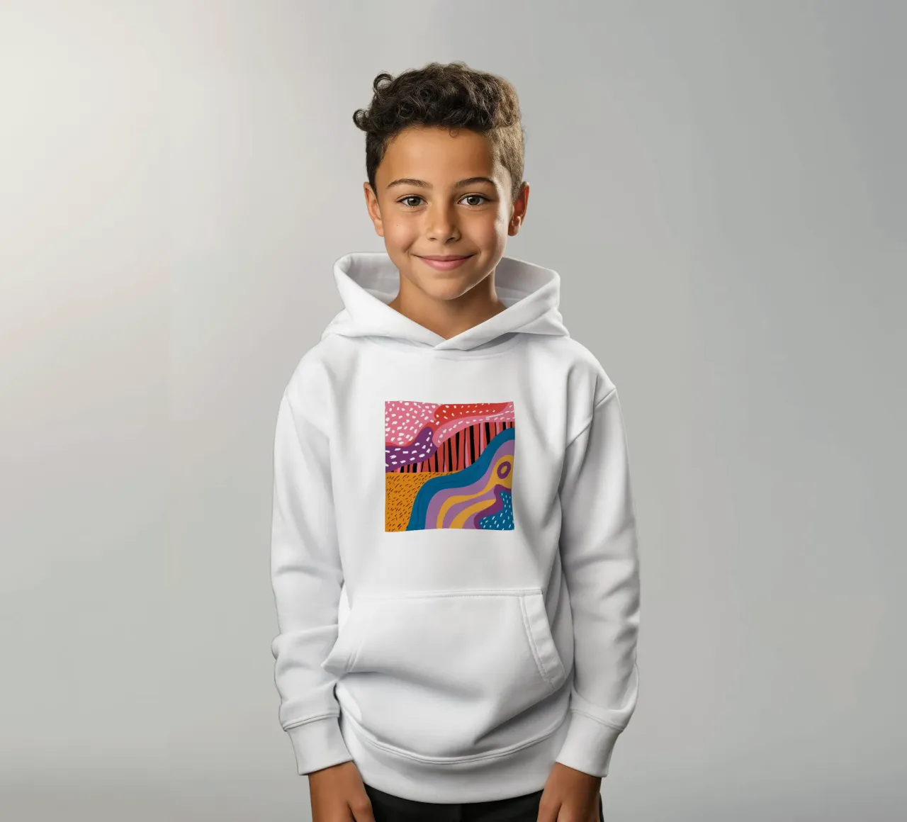 Golvende abstracte rivier kinder hoodie van Lunar Valentina