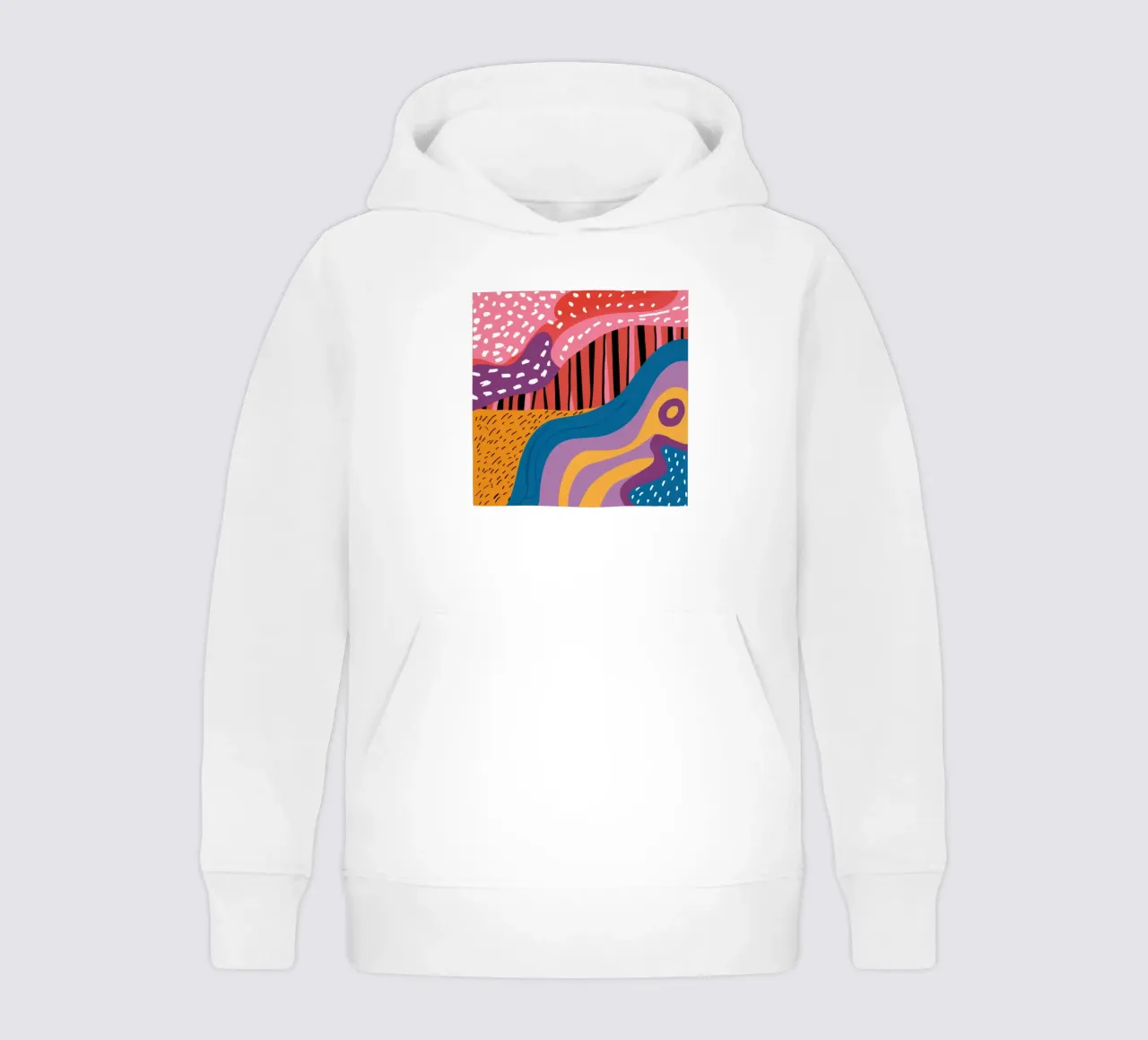 Golvende abstracte rivier kinder hoodie van Lunar Valentina