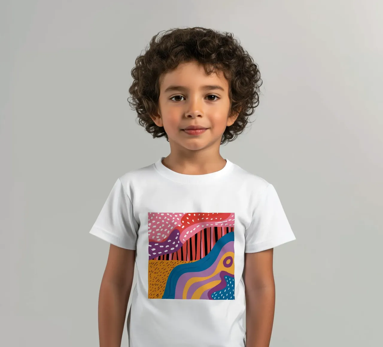 Gewellter abstrakter Fluss Kinder T-Shirt von Lunar Valentina