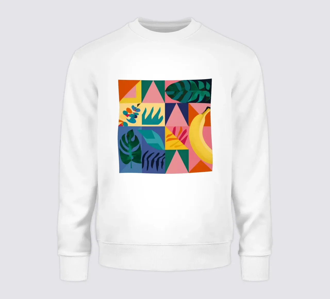 Plátano Quietud Abstracta sudadera de Obs Canvas