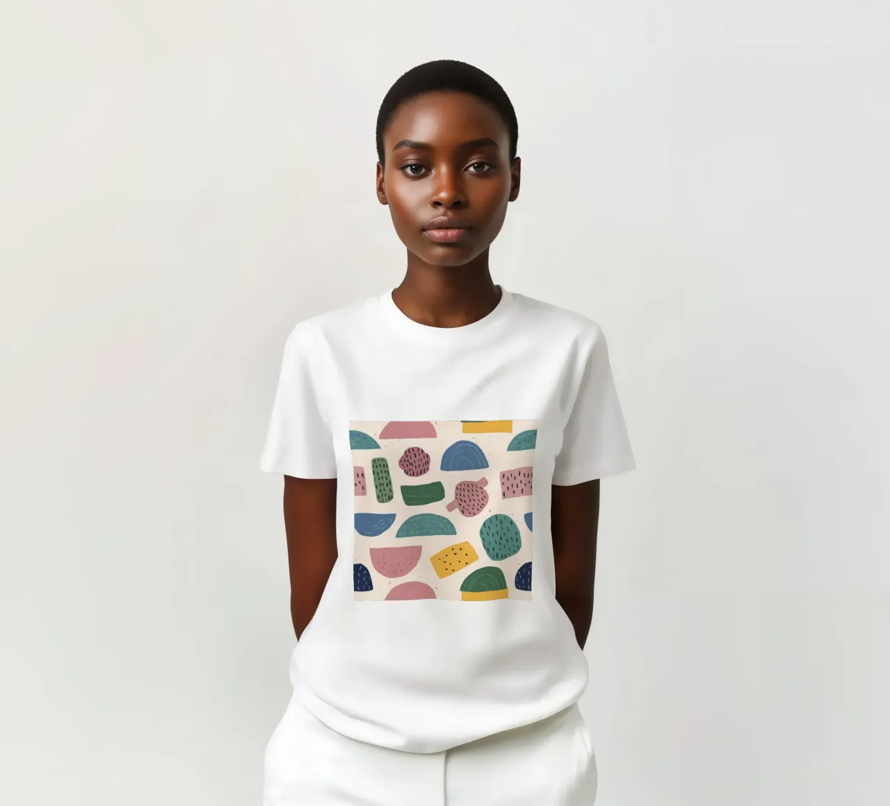 Modello a forma di pastello t-shirt da Line Fable