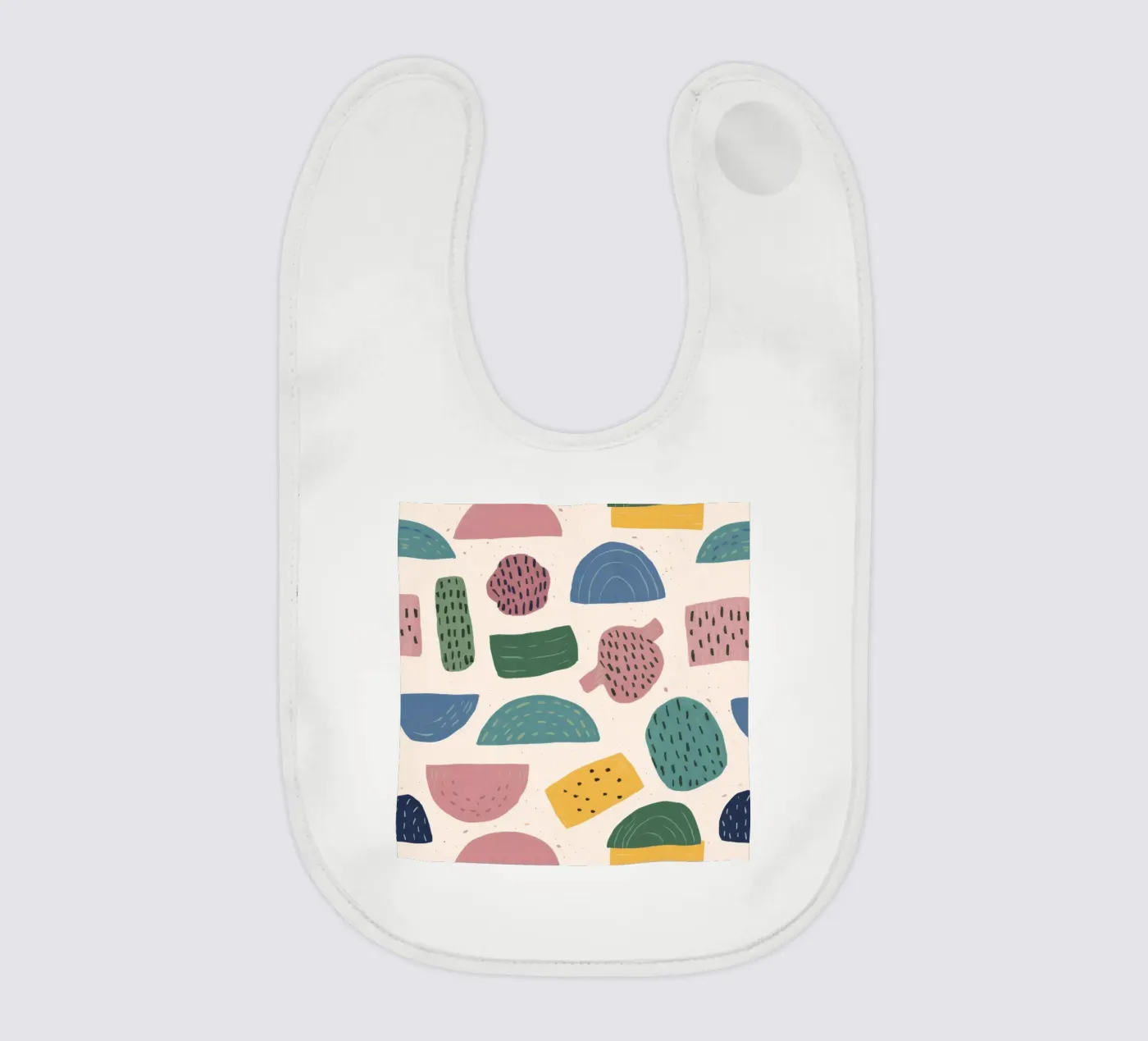 Pastellfarbenes Muster Babylätzchen von Line Fable