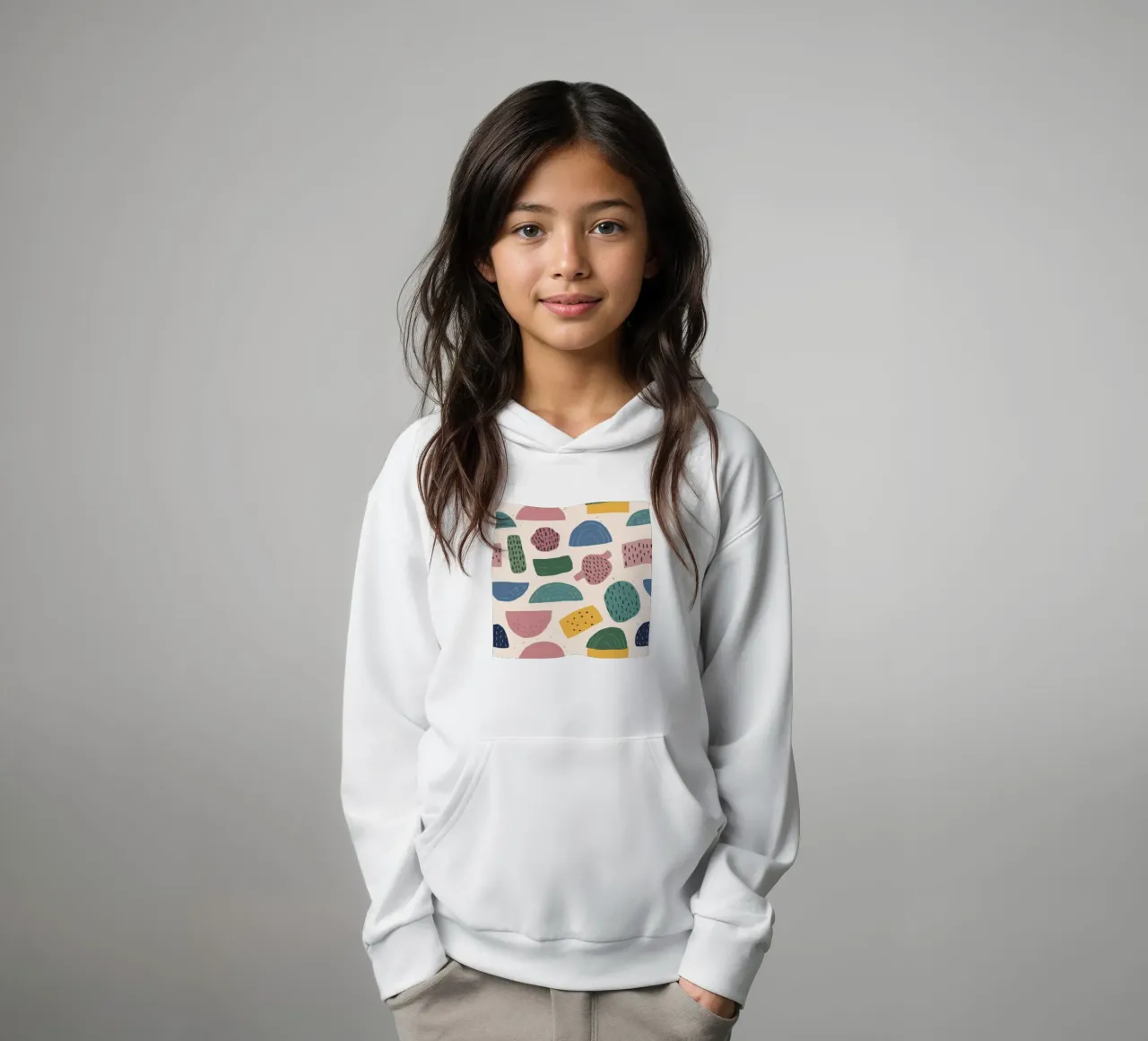 Modello a forma di pastello felpa bambino con cappuccio da Line Fable