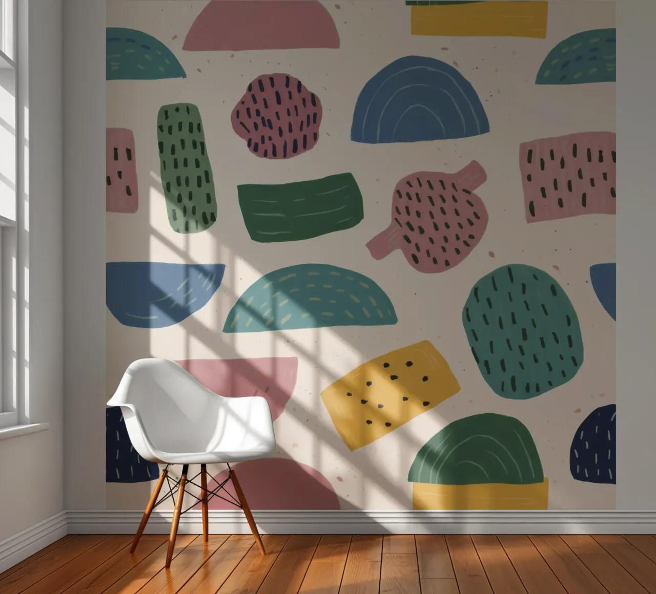 Pastelvorm Patroon fotobehang van Line Fable