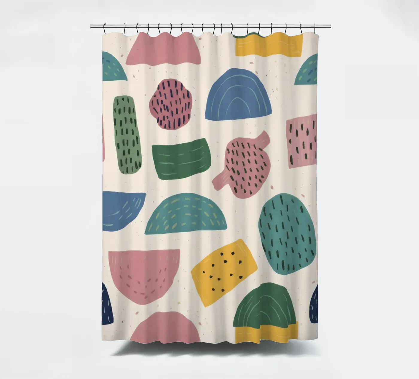 Pastel Shape Pattern Duschvorhang von Line Fable