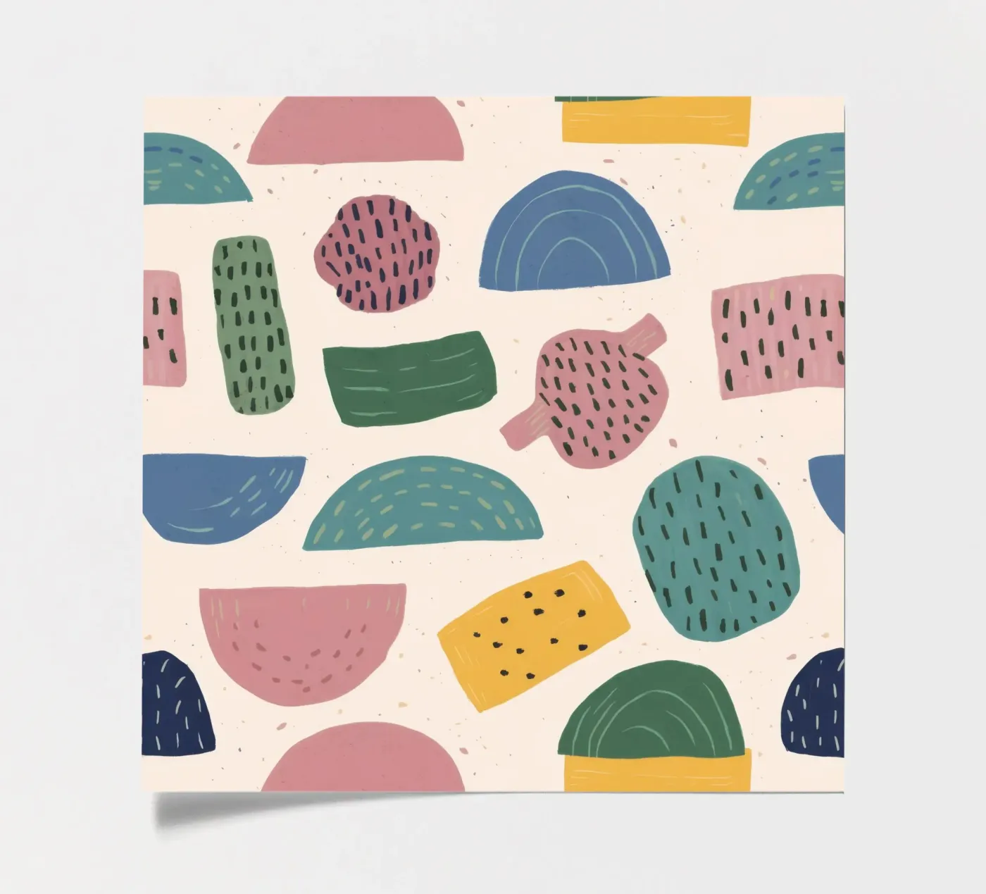 Pastel Shape Pattern sticker sheet by Line Fable