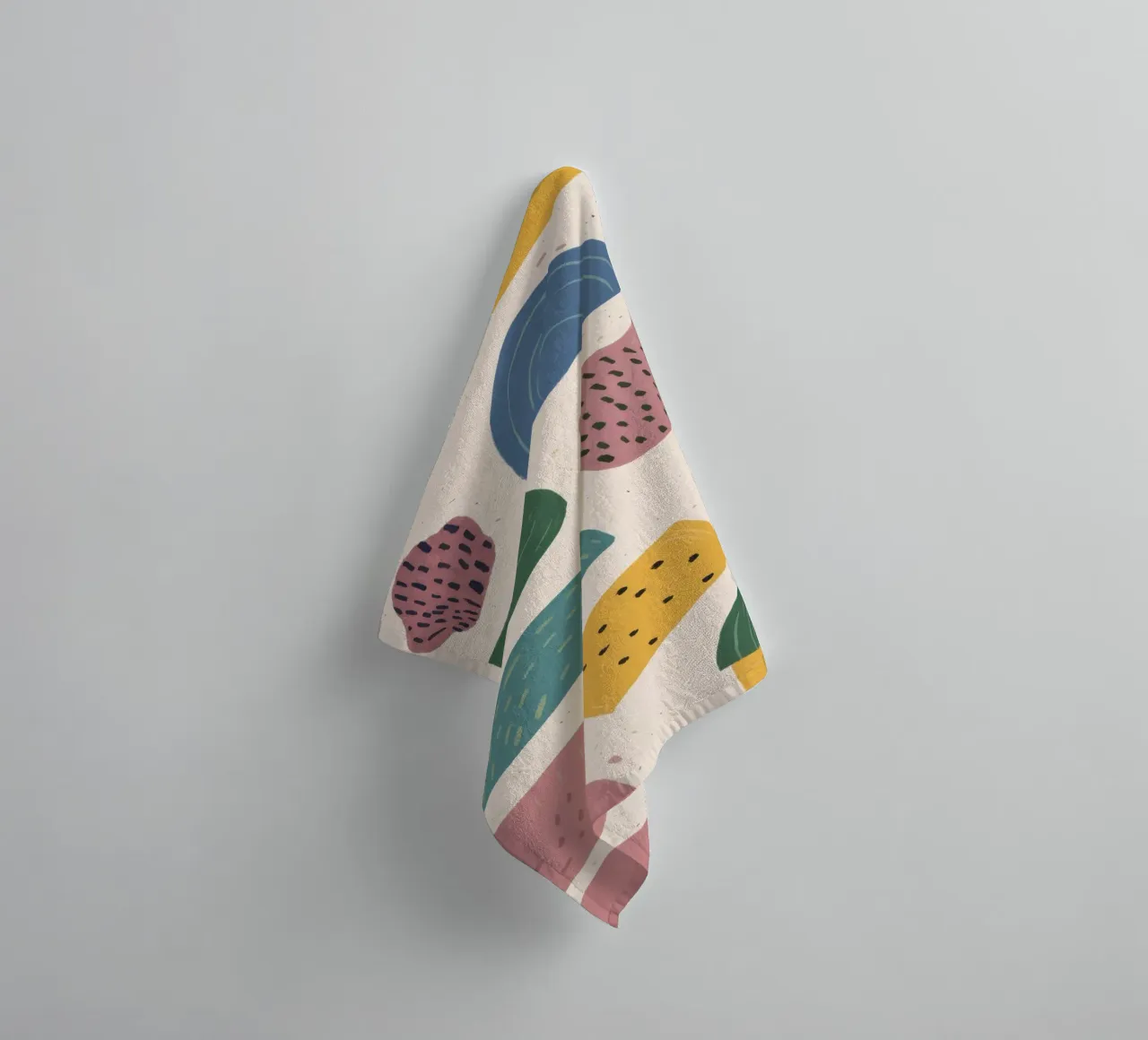 Pastel Shape Pattern towel by Line Fable