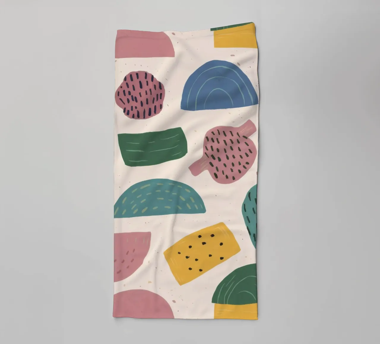 Pastel Shape Pattern towel by Line Fable